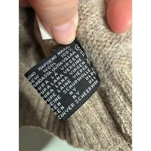 James Peter James clothing shetland wool 1/4‎ beige sweater - Picture 4 of 10